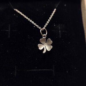 Sterling Silver 4 Leaf Clover On 22 Inch 925 Chain